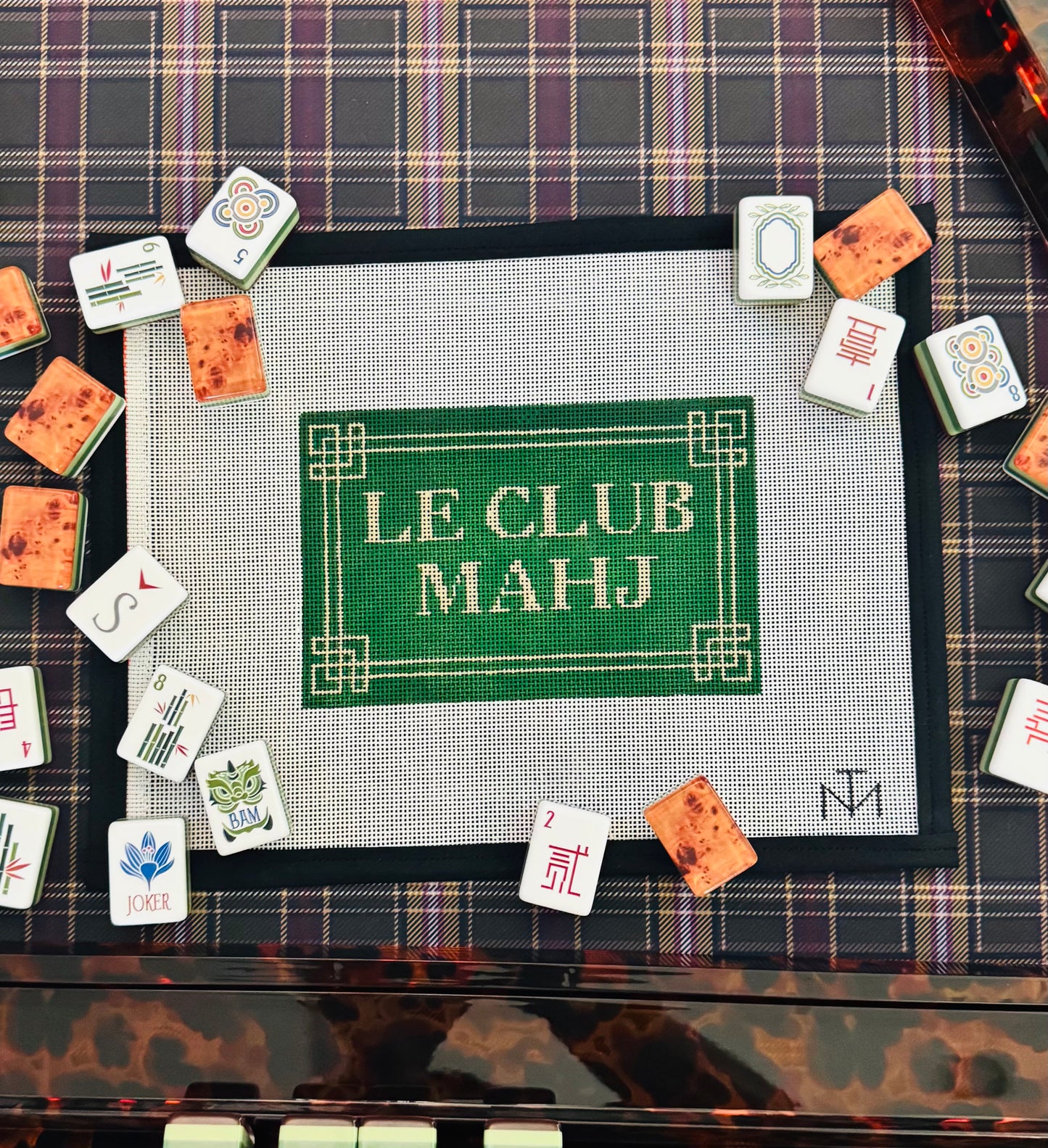 Pre- Order Le Club Mahj Needlepoint Canvas