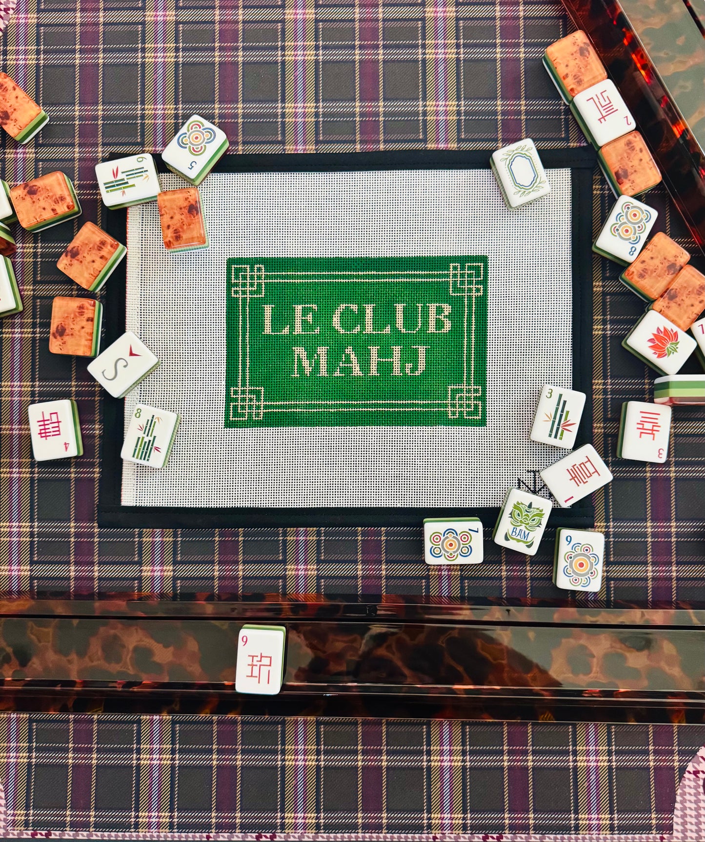 Pre- Order Le Club Mahj Needlepoint Canvas