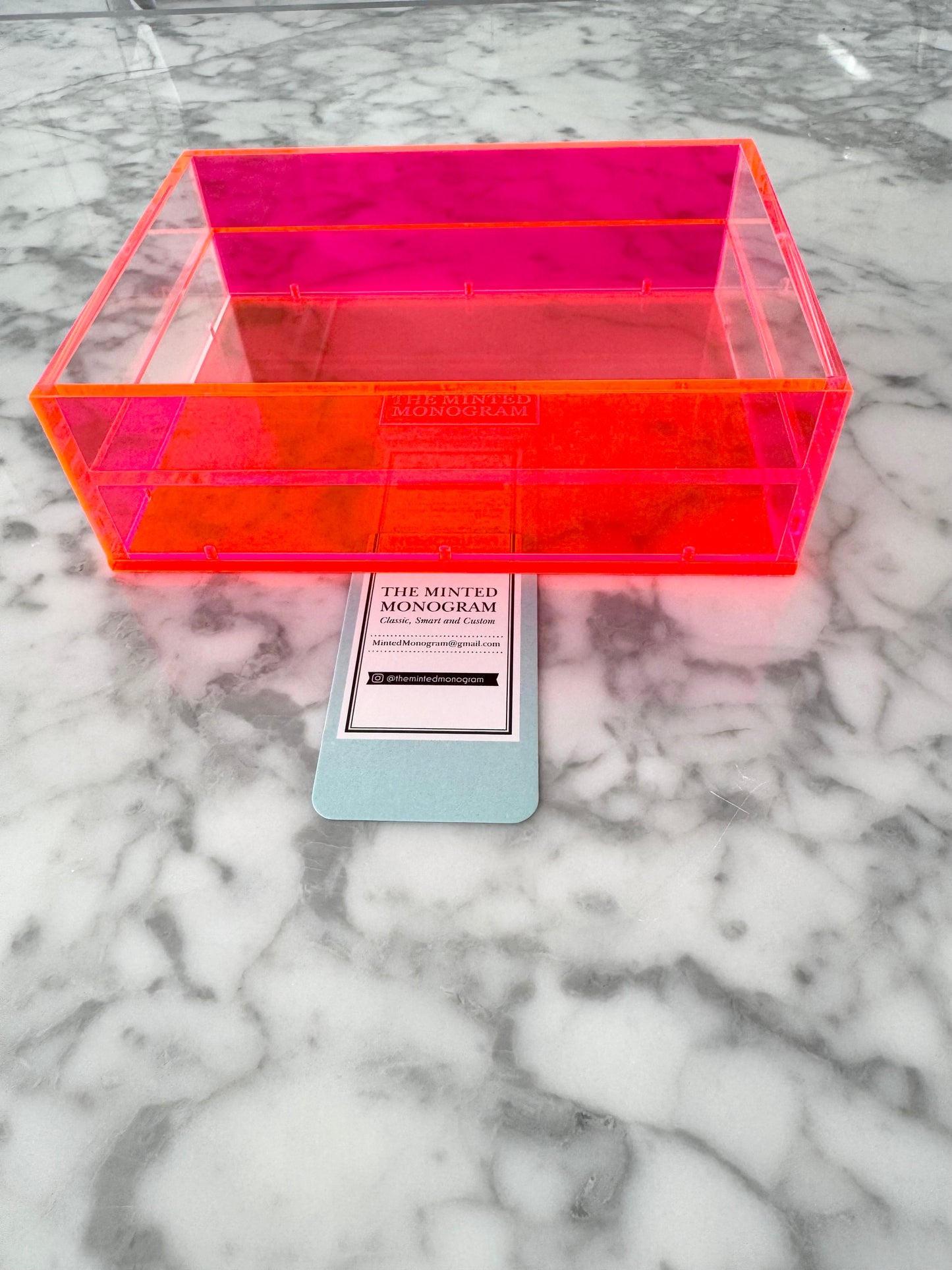 Neon Pink Magnetic Acrylic Tray