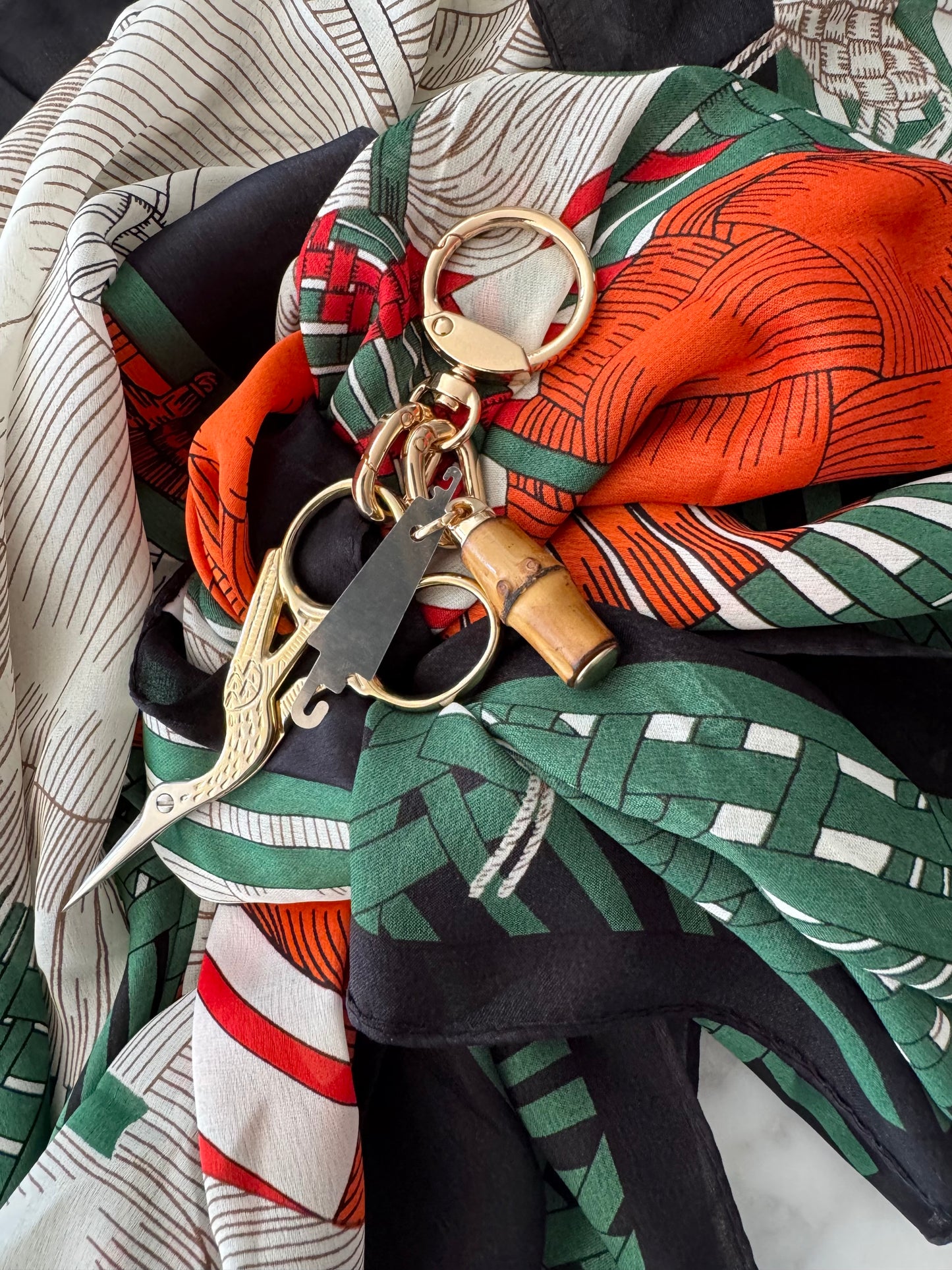 Gold Scarf and accessory hardware for Snips and Needle Threader