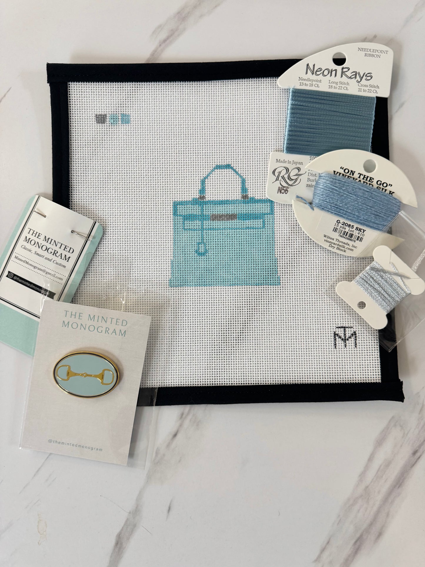 Special Designer Inspired Purse Kit Pale Blue