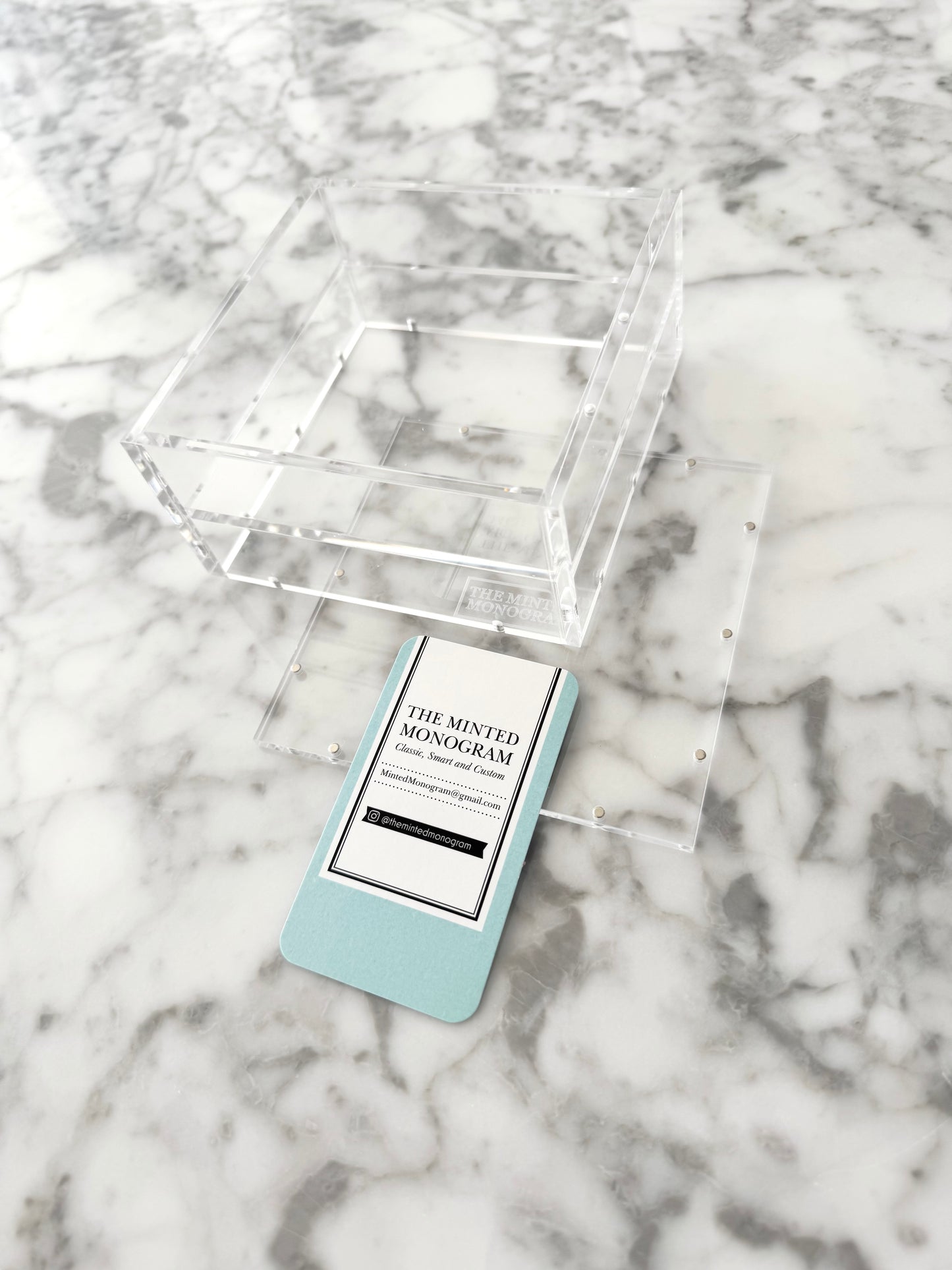 4.25” Square Magnetic Acrylic Tray