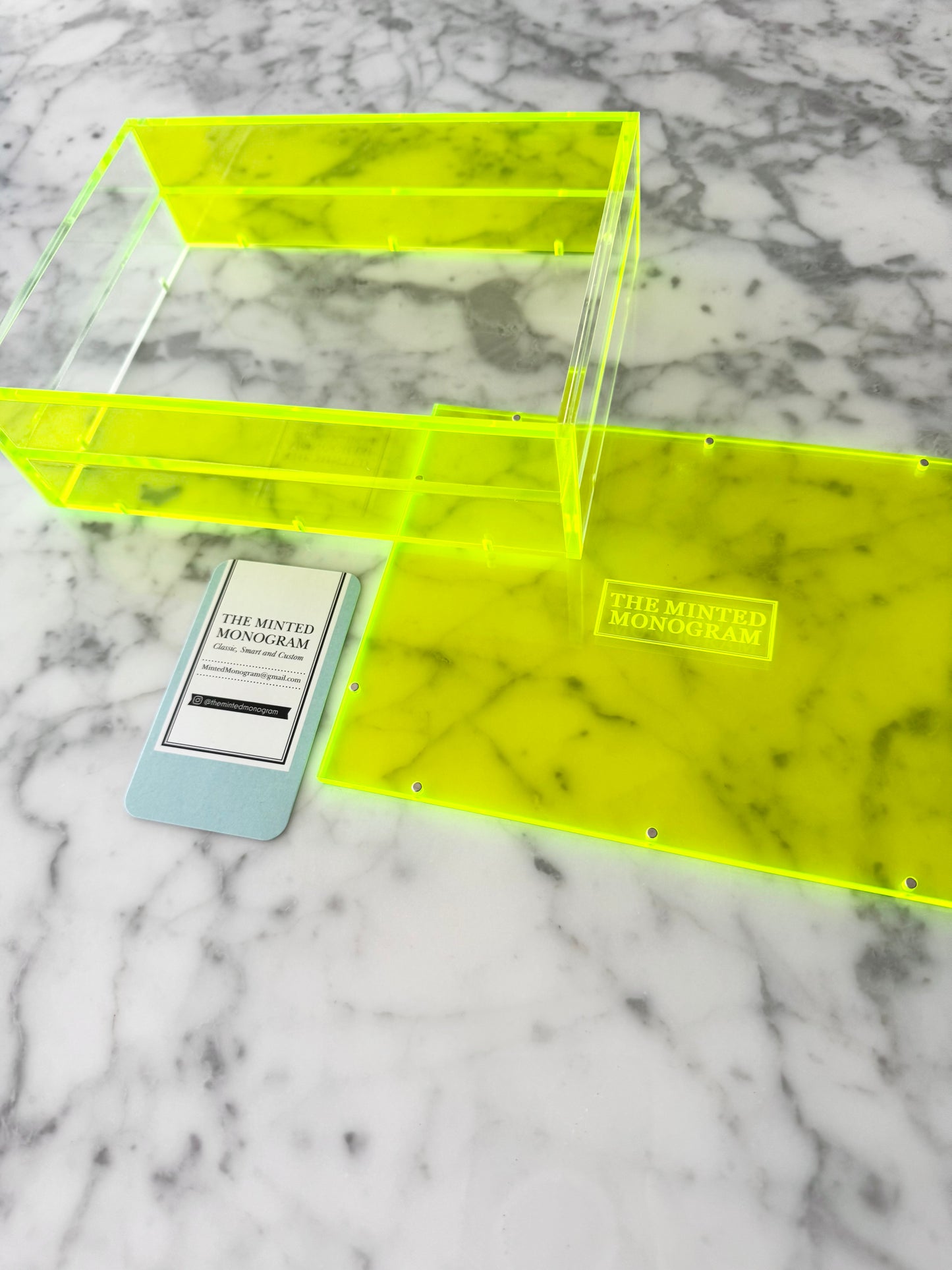 Neon Green Magnetic Acrylic Tray