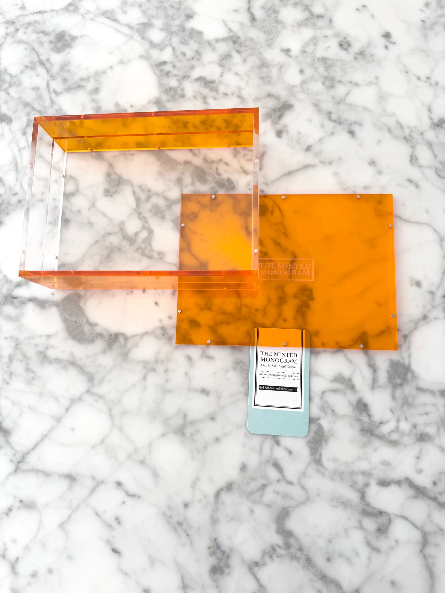 Orange Magnetic Acrylic Tray