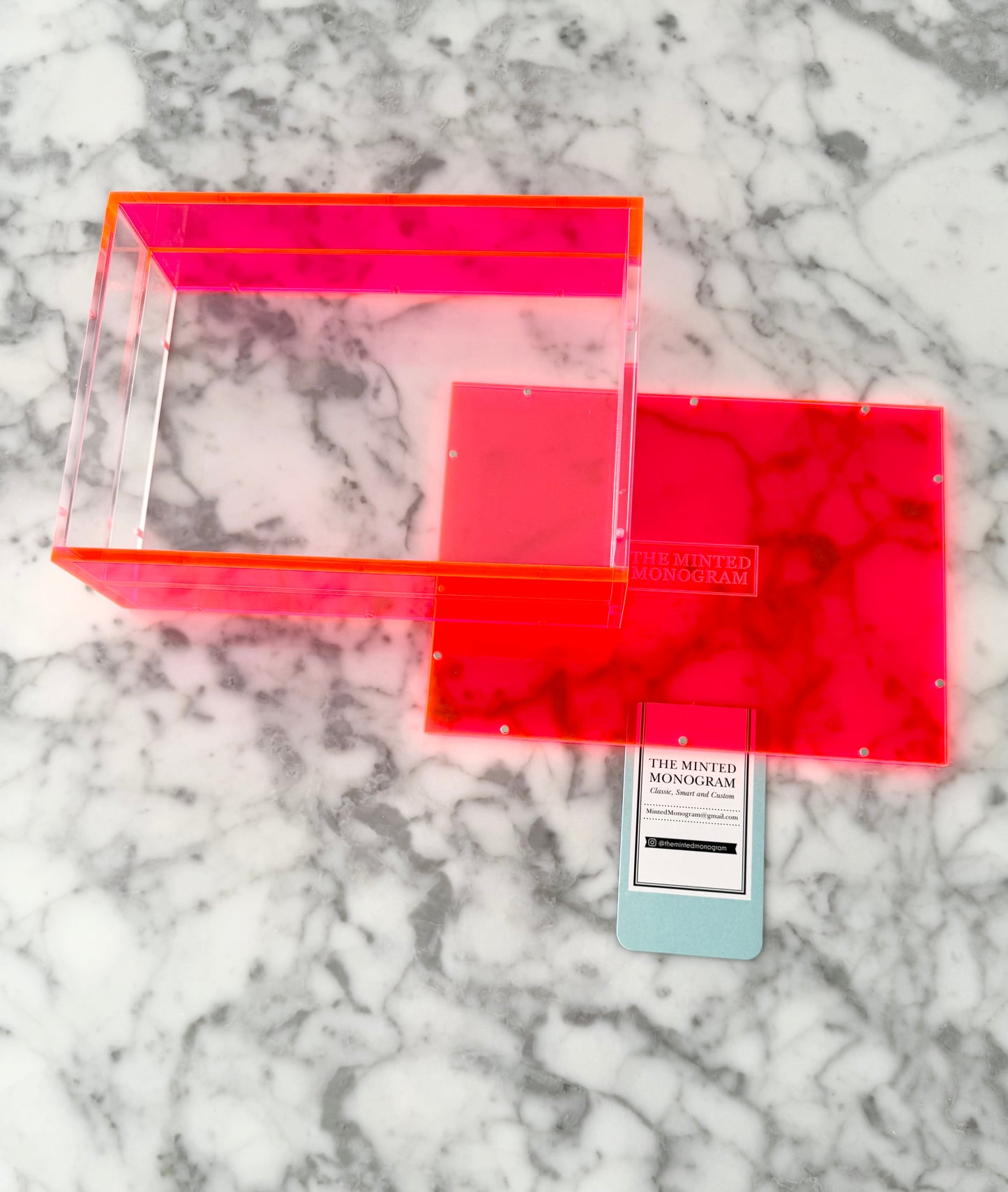 Neon Pink Magnetic Acrylic Tray