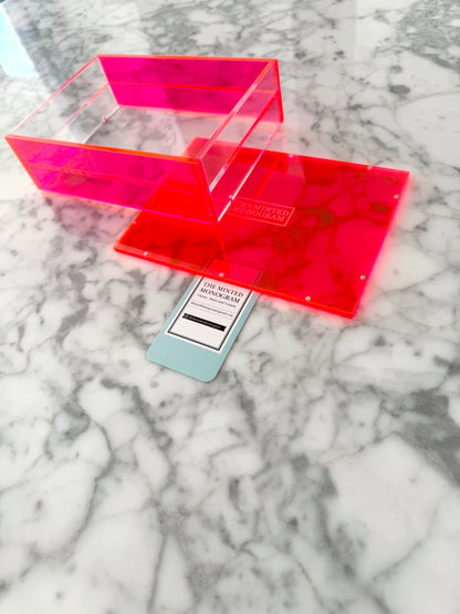 Neon Pink Magnetic Acrylic Tray