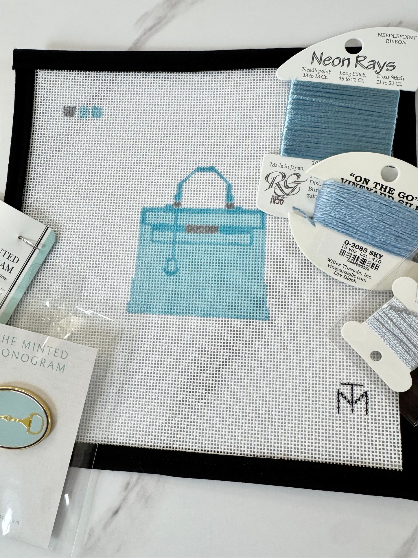 Special Designer Inspired Purse Kit Pale Blue